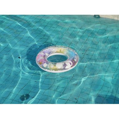 Надувной круг для  плавания Русалочка с блестками 90см