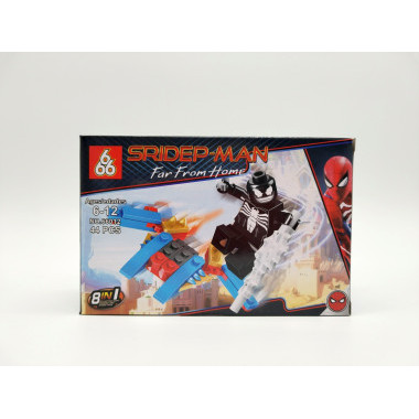 Конструктор 666 66012 Супергерои &quot;Человек Паук&quot; 16шт в д/б