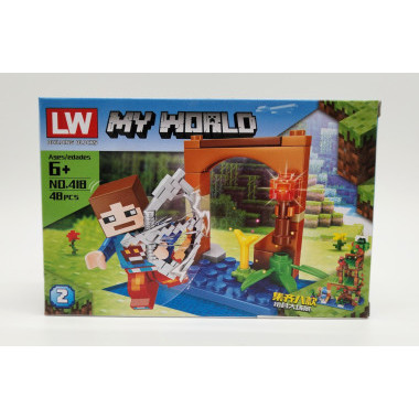 Конструктор 418 Майнкрафт &quot;На мини ферме&quot; 16 шт. в упаковке 14.5х9х4см