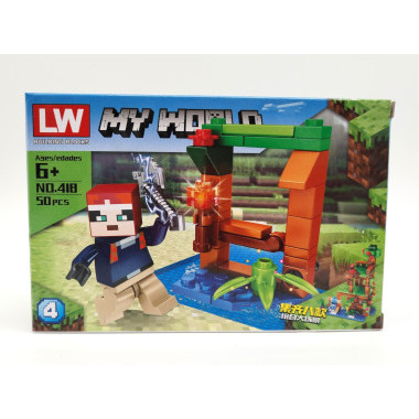 Конструктор 418 Майнкрафт &quot;На мини ферме&quot; 16 шт. в упаковке 14.5х9х4см