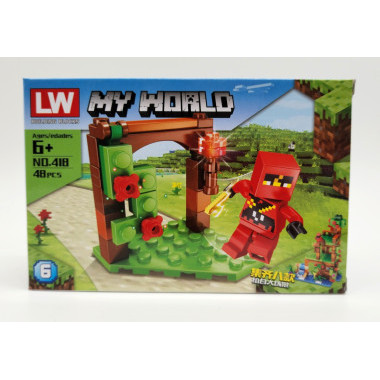Конструктор 418 Майнкрафт &quot;На мини ферме&quot; 16 шт. в упаковке 14.5х9х4см