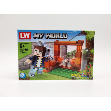Конструктор 418 Майнкрафт &quot;На мини ферме&quot; 16 шт. в упаковке 14.5х9х4см