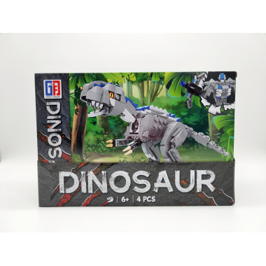 Конструктор GF Динозавры "Динозавры Юрского периода" 4 шт в д/б 232-286 дет