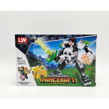 Конструктор LW 419 Майнкрафт &quot;Герои в доспехах&quot; 8 шт. в упаковке 24х16х4.5см