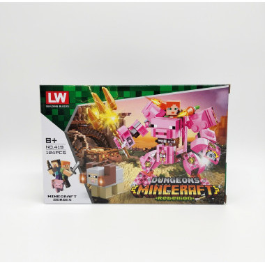 Конструктор LW 419 Майнкрафт &quot;Герои в доспехах&quot; 8 шт. в упаковке 24х16х4.5см