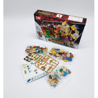 Конструктор LW 419 Майнкрафт &quot;Герои в доспехах&quot; 8 шт. в упаковке 24х16х4.5см