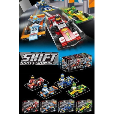 Конструктор "Ралли"  4 вида в упаковке 8шт в коробке 18х4.5х14см