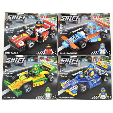 Конструктор &quot;Ралли&quot;  4 вида в упаковке 8шт в коробке 18х4.5х14см