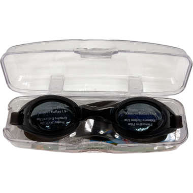 Очки для плавания с футляром ЧЕРНЫЙ