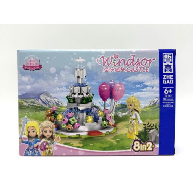 Конструктор Zhe Gao QL1187 Принцессы &quot;Королевский Замок&quot; 8 в 1 :23x16x4.5 см