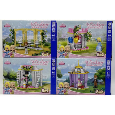 Конструктор Zhe Gao QL1187 Принцессы &quot;Королевский Замок&quot; 8 в 1 :23x16x4.5 см