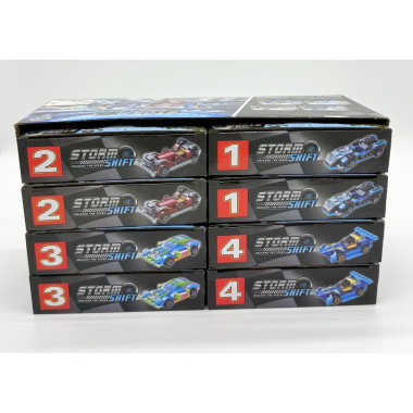 Конструктор &quot;Большие гонки&quot; 4 вида 8шт в упаковке  в коробке 18х4.5х14.5 см