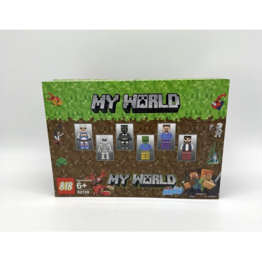 Конструктор Майнкрафт 82138 &quot;Подводный мир&quot; 12шт в упаковке 14х9х4см