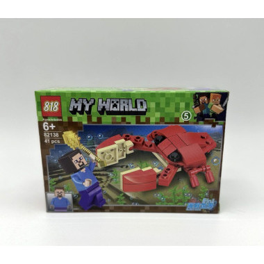 Конструктор Майнкрафт 82138 &quot;Подводный мир&quot; 12шт в упаковке 14х9х4см