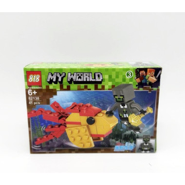 Конструктор Майнкрафт 82138 &quot;Подводный мир&quot; 12шт в упаковке 14х9х4см