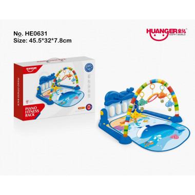 Развивающий игровой коврик с пианино (морские обитатели) 45.5*32*7.8