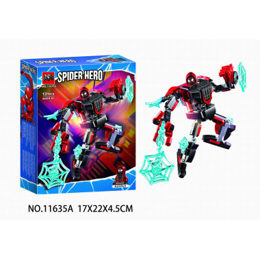 Конструктор BELA 11635 Super Heroes "Майлс Моралес: Робот"  131 дет. 17х22х4 см Конструктор BELA 11635 Super Heroes "Майлс Моралес: Робот"  131 дет. 17х22х4 см