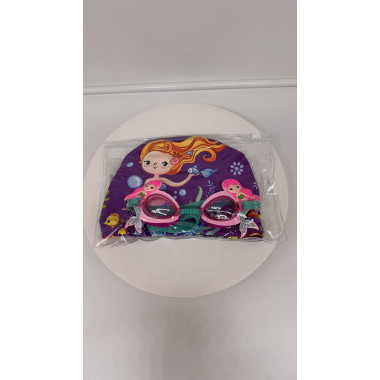 Шапочка для бассейна и очки для плавания &quot;Русалочка&quot;