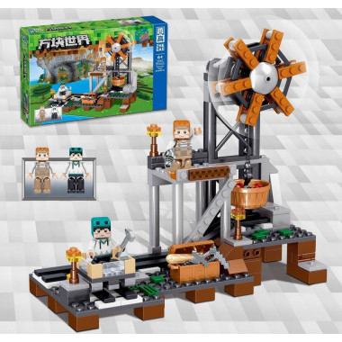 Конструктор Zhe Gao QL2512 Майнкрафт &quot;Шахта Мольнар&quot; 264 дет.