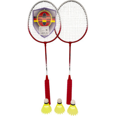Бадминтон в сетке с набором воланчиков (Красный)