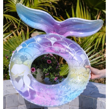 Надувной круг "Русалочка с блестками" 90см