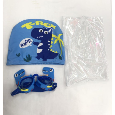 Шапочка для бассейна и очки для плавания &quot;Динозаврик&quot;