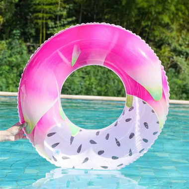 Круг надувной для плавания "Фрукты", розовый
