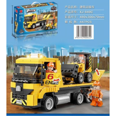 Конструктор BBlock XJ-849C Техника &quot;Строительный перевозчик&quot; 447 дет. 48x70x30 см
