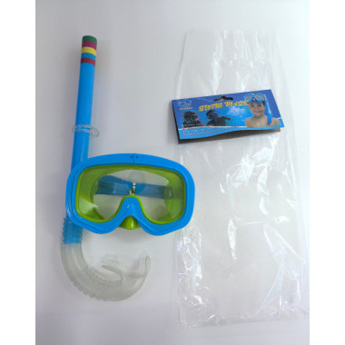 Маска+трубка для подводного плавания ГОЛУБОЙ-ЗЕЛЕНЫЙ