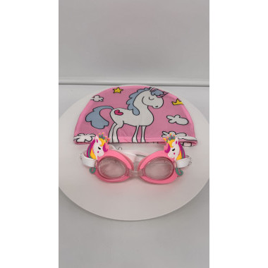 Шапочка для бассейна и очки для плавания "Пони" Шапочка для бассейна и очки для плавания "Пони"