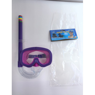 Маска+трубка для подводного плавания ФИОЛЕТОВЫЙ-РОЗОВЫЙ