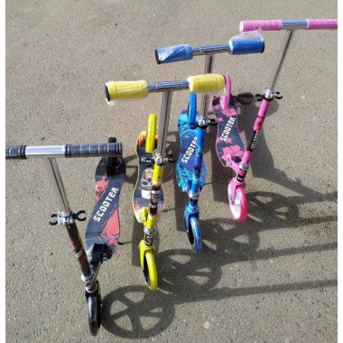 Самокат Scooter подростковый  2х колесный, складной, 4 цвета, колеса полиуретан 200 мм, максимальная нагрузка до 80кг Самокат Scooter подростковый  2х колесный, складной, 4 цвета, колеса полиуретан 200 мм, максимальная нагрузка до 80кг