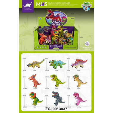 Набор Динозавры Мультяшные 24 шт. в упаковке Звук, свет Набор Динозавры Мультяшные 24 шт. в упаковке Звук, свет