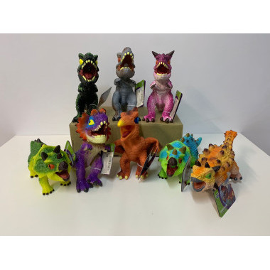 Набор Динозавры Мультяшные 24 шт. в упаковке Звук, свет