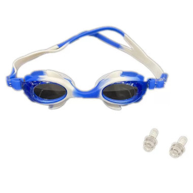 Очки для плавания с футляром (Синий-белый)