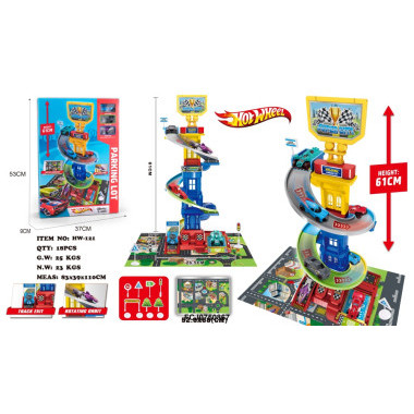 Парковка Hot Wheel с 3 машинками и ковриком Парковка Hot Wheel с 3 машинками и ковриком