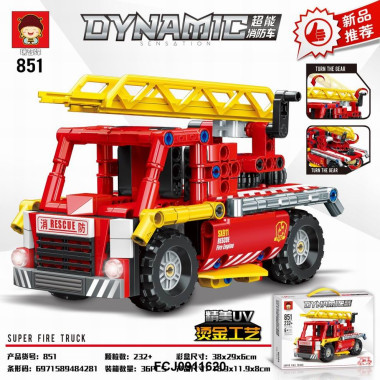 Конструктор Dynamic 851 Техника "Пожарная машина" 232 дет Конструктор Dynamic 851 Техника "Пожарная машина" 232 дет