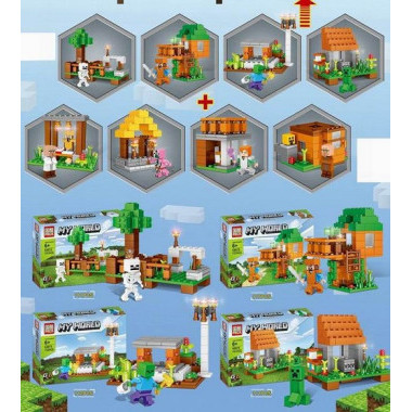 Конструктор 63075 Майнкрафт "Дом в лесу" в упаковке 8 шт Конструктор 63075 Майнкрафт "Дом в лесу" в упаковке 8 шт