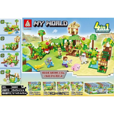 Конструктор 66069 Майнкрафт "Резиденция в горах" 8 шт. в упаковке 26х19х4.5см