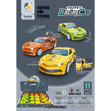 Машины пластик 8 шт в дисплее звук, свет 6,8х15,9х4,5 Машины пластик 8 шт в дисплее звук, свет 6,8х15,9х4,5