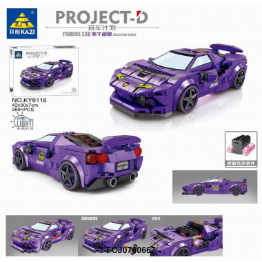 Конструктор KAZI KY6116 Ferrari 308 с подсветкой 281 дет Конструктор KAZI KY6116 Ferrari 308 с подсветкой 281 дет