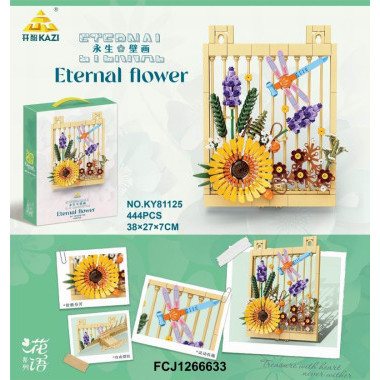 Конструктор KAZI 81125 Фреска Цветочная поляна 444 дет.