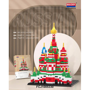 Конструктор Balody 16321 Архитектура Собор Василия Блаженного 1411 дет 15x20x7 см Конструктор Balody 16321 Архитектура Собор Василия Блаженного 1411 дет 15x20x7 см