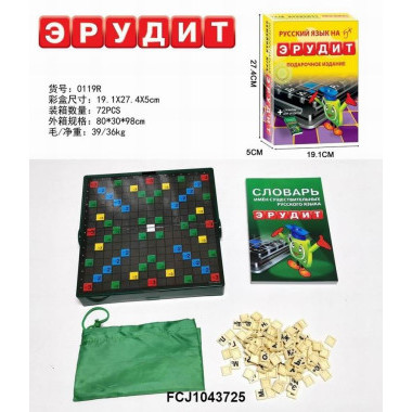 Настольная игра Эрудит 28х5х19 см Настольная игра Эрудит 28х5х19 см