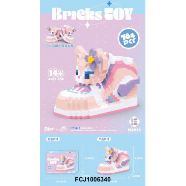 Конструктор Bricks Toy W2413 Мультяшный кроссовок 184 дет 22х5х15 см Конструктор Bricks Toy W2413 Мультяшный кроссовок 184 дет 22х5х15 см