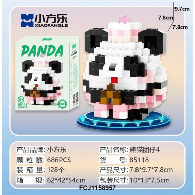 Конструктор 85118 Xiao Fang Le Tanlian "Панда" 686 дет. 10x13x7.5 Конструктор 85118 Xiao Fang Le Tanlian "Панда" 686 дет. 10x13x7.5