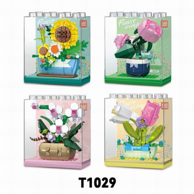 Конструктор Gao Misi T1029 Цветы 4в1 13.8x6x12 Конструктор Gao Misi T1029 Цветы 4в1 13.8x6x12
