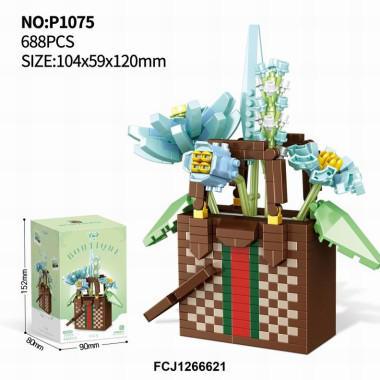 Конструктор P1075 Цветочная корзина 688 дет. 11.8x4.9x10.2 Конструктор P1075 Цветочная корзина 688 дет. 11.8x4.9x10.2
