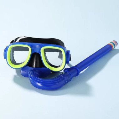 Маска+ трубка для подводного плавания (Синий) Маска+ трубка для подводного плавания (Синий)