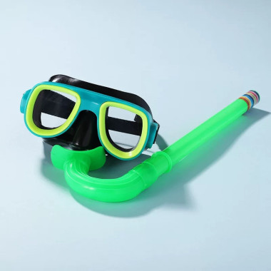 Маска+ трубка для подводного плавания (Зеленый)